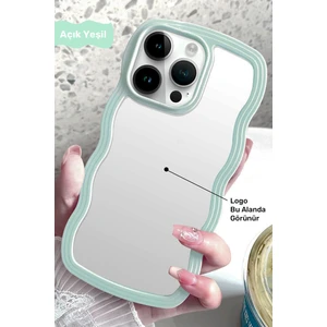 iPhone 15 Pro Max Uyumlu Dalgalı Çerçeveli Darbeye Dayanıklı Silikon Telefon Kılıfı