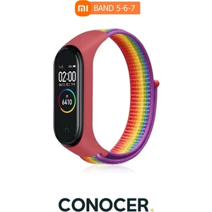 Xiaomi Mi Band 5/6/7 Uyumlu Hasır Dokuma Yüksek Kalite Kordon Kayış