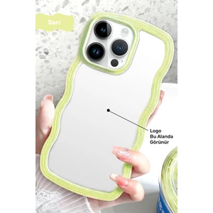 iPhone 15 Pro Max Uyumlu Dalgalı Çerçeveli Darbeye Dayanıklı Silikon Telefon Kılıfı