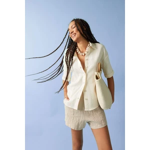Oversize Fit Kısa Kollu Gömlek X7356AZ23SM