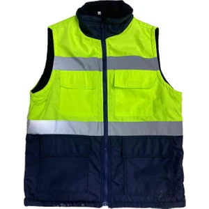 Yeşil-Mavi Polarlı Kışlık Ikaz Yeleği