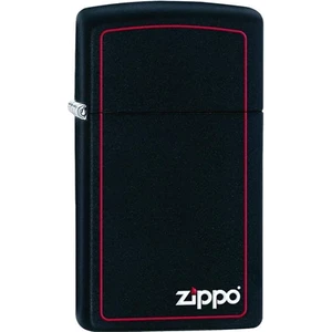 Çakmak 1618ZB Slim Black Matte With Red Border Lighter