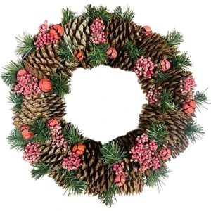 Boyner Evde Doğal Kapı Süsü 35 cm Berry Kozalaklı