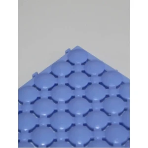 Balban Ticaret 33X33X1,5 cm Ortopedik Plastik Yer Karosu, Geçkili Paspas, Islak Zemin Izgarası, Açık Mavi