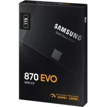 Samsung 870 Evo 1tb SSD Disk MZ-77E1T0BW 560 - 530 Mb/s, Fiyatı