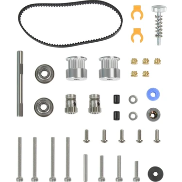 Internet 37 Adet 3D Yazıcı Ekstruder Kiti Senkronize Tekerlek Rulman Baskı Aksesuar Seti (Yurt