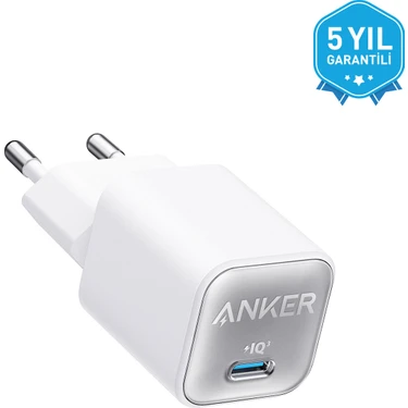 Anker 511 Nano Pro 30W USB-C Şarj Cihazı - Beyaz - A2147 (Anker Türkiye