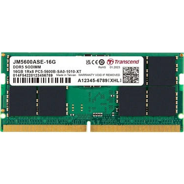 Transcend JM5600ASE-16G 16GB Ddr5 5600MHZ CL46 1.1V Notebook