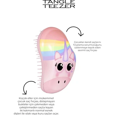 Tangle Teezer Unicorn Mini Çocuklar Için Pembe Saç