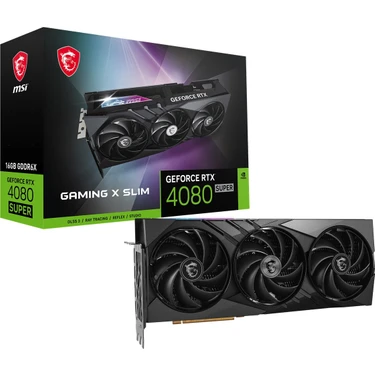 MSI VGA GEFORCE RTX 4080 SUPER 16G GAMING X SLIM RTX4080S 16GB GDDR6X 256B DX12 PCIE 4.0 X16 (3XDP