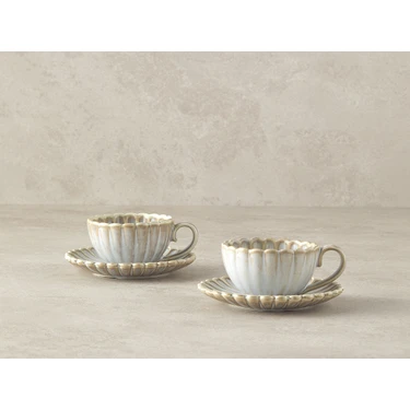 English Home Fiore New Bone China 4 Parça 2 Kişilik Kahve Fincan Takımı
