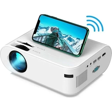 Yenilzd P62 Full Hd Destekli Wifi & Ios & Android Cep Tel Yansıtma Mini Projeksiyon