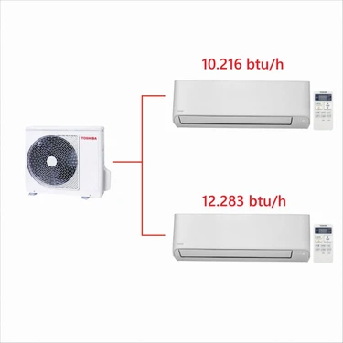 Toshiba 2M A++ + 10.000 +12.000 BTU/H Multi Split İnverter