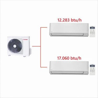 Toshiba A+++ 12.000 +17.000 BTU/h  2M Multi Split İnverter