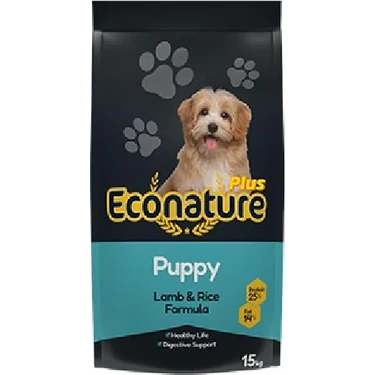 Econature Plus Puppy Kuzu Etli ve Pirinçli Yavru Köpek Maması 15