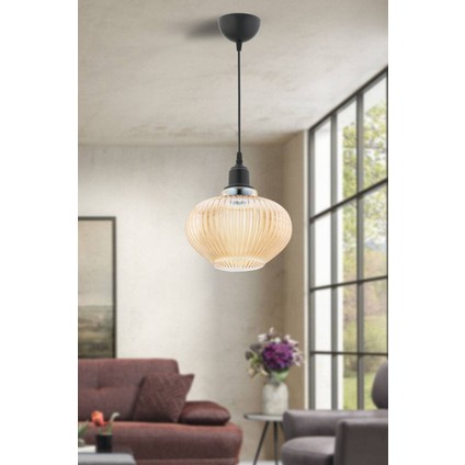 Dekoratif Bal Renk Tekli Cam Sarkıt KURE2602A62BL