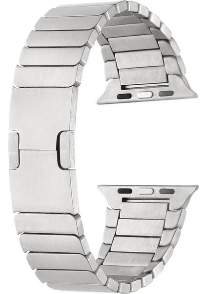 Apple Watch 42 44 45 49 mm Uyumlu Joint Luxury Klipsli Çelik Kordon