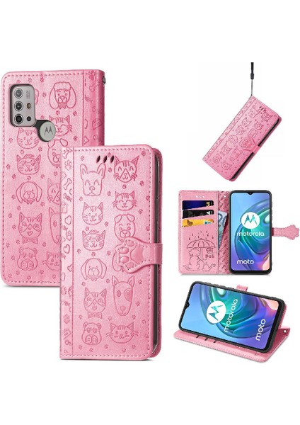 Moto G30 Kısa Kayış Karikatür Hayvanlar Için Kılıf Kapak Çevirin Darbeye Vaka (Yurt Dışından) fiyatları