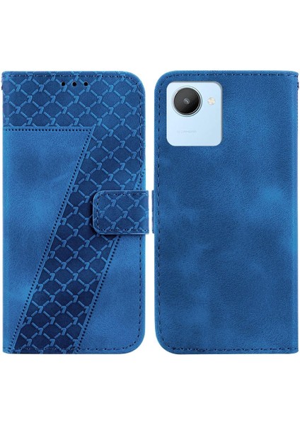 Realme C30/C30S Flip Folio Kapak Için Telefon Kılıfı Kart Yuvası Fonksiyonu Pu (Yurt Dışından)