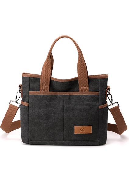2024 Yeni Omuz Çantası Kadın Çantası Trendi Yüzlerce Basit Moda Kore Versiyonu Büyük Kapasiteli El Crossbody Kanvas Çanta (Yurt Dışından) fiyatları