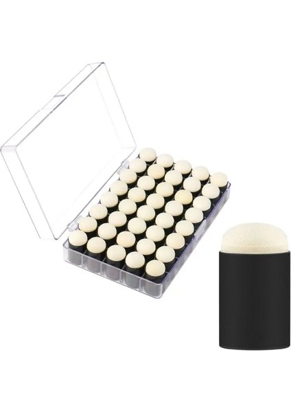 Gn Stili Parmak Sünger Daubers Saklama Kutusu ile 40 Paket Craft Sünger Daubers Çizim Boyama Mürekkep Zanaat Damgalama Kart Yapımı Dıy (Yurt Dışından)