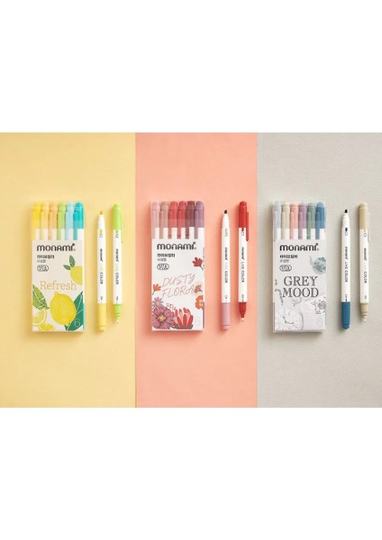 Stili Yenile Monami Kawaii Fosforlu Kalem Pastel Fosforlu Kalem Seti Obliquefineliner Çift Ucu Çizim Kroki Işaretleyiciler Sevimli Okul Kore Kırtasiye (Yurt Dışından) modelleri