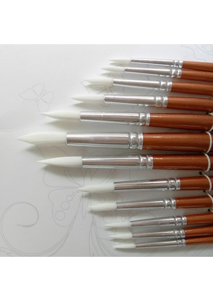 No.16 Tarzı Lot Boya Fırçası Seti Sanat Çizim Fırçaları Akrilik Boyama Malzemeleri Için Ahşap Saplı Fırçalar (Yurt Dışından) fiyatları