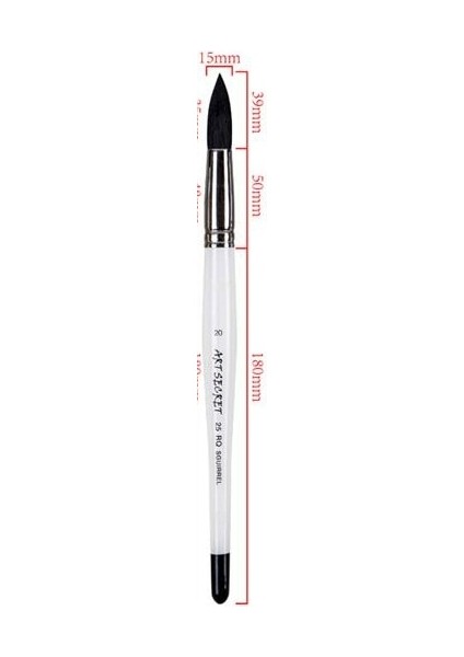 SIZE20 1pc Tarzı Artsecret Yüksek 25RQ Sincap Saç Ahşap Saplı Pirinç Yüksük Fırçalar Sanat Boyama Suluboya Çizim Için (Yurt Dışından)
