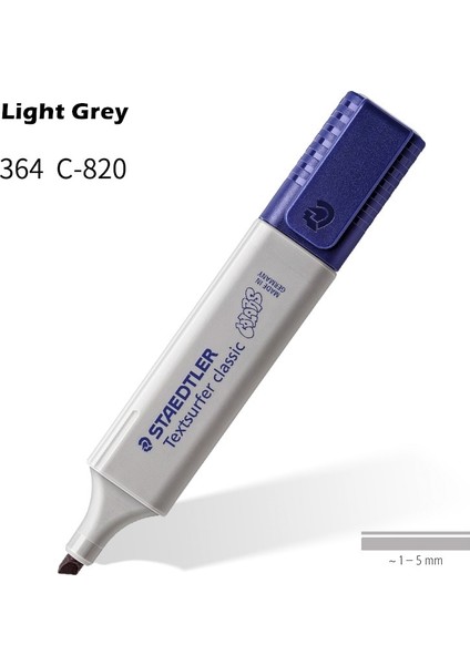 Açık Gri Tarzı Taedtler Pastel Renk Fosforlu Kalem Kalem Hattı Vintage Marker Liner Vurgulama Kağıt Faks Çizim Ofis Okul A6112 (Yurt Dışından)