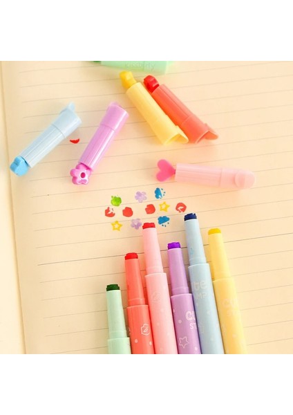 6 Renk Bir Stil Et Sevimli Şeker Renkli Fosforlu Kalemler Kalem Mürekkepleri Yaratıcı Işaretleyici Damga Floresan Peool Malzemeleri Ofis Kırtasiye (Yurt Dışından) fırsatları