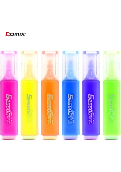 Sarı Stil Comix Yüksek Kapasiteli Fosforlu Kalem Işaretleyici Kalemler Sevimli Kawaii Kırtasiye Malzemesi Papelaria Yazma Öğrenci Ofis Okul Malzemeleri (Yurt Dışından) modelleri