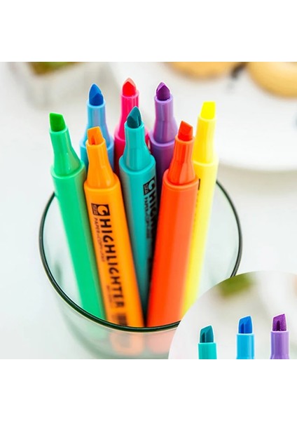 Pembe Tarzı 8 Renk Sta Gle Kafa Işaretleyici Kalem Kafa Kalem Not Kalem Vurgu Işaretleyici Işaretleme Öğrenci Sanat Fosforlu Kalem (Yurt Dışından) indirimleri