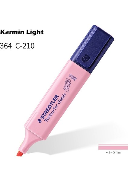Karmin Işık Stili Taedtler Pastel Renk Fosforlu Kalem Kalem Hattı Vintage Marker Liner Vurgulama Kağıt Faks Çizim Ofis Okul A6112 (Yurt Dışından)