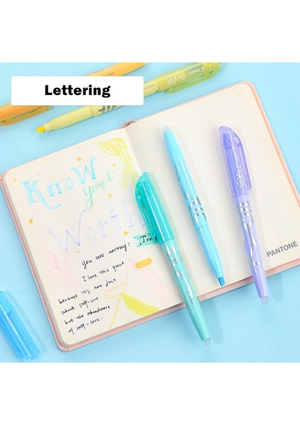 Floresan Turuncu Tarzı Lot Silinebilir Fosforlu Kalem Sıcak Kaybolan Sürtünme Floresan Pastel Doğa Renk Işaretleyici Astar Çizim Yazı F250 (Yurt Dışından) modelleri