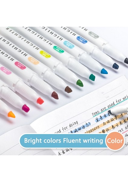 Kumral Tarzı 25 Renk Çift Kafa Fosforlu Kalem Sevimli Kalem Seti Mildliner Sanat Malzemeleri Pastel Işaretleyici Kalemler Öğrenci Okul Ofis Kırtasiye Işareti (Yurt Dışından) fırsatları