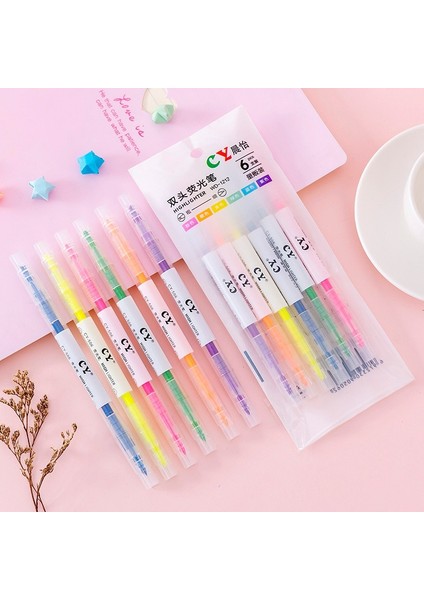 Ellen Brook Kore Çift Yazma Yaratıcılık 6 Renkli Sevimli Sanat Marker Graffiti Fosforlu Kalemler (Yurt Dışından)