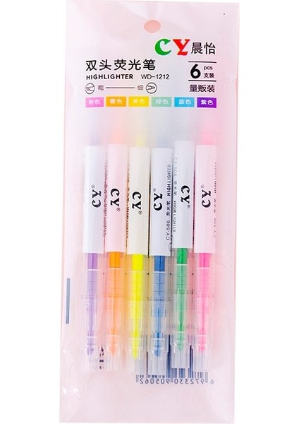 Ellen Brook Kore Çift Yazma Yaratıcılık 6 Renkli Sevimli Sanat Marker Graffiti Fosforlu Kalemler (Yurt Dışından) fırsatları