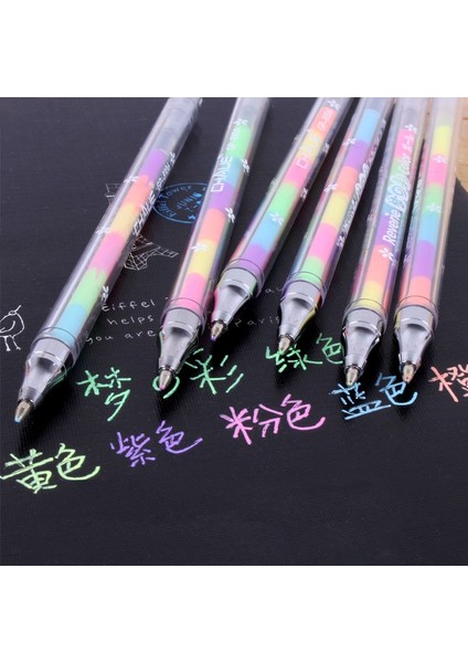 Ute Tasarım Mürekkep 6 Renk Fosforlu Kalem Işaretleyici Kırtasiye Noktası Kalem Renkli Kırtasiye Yazma Tedarik Kız Boyama Kalemleri (Yurt Dışından) fiyatları