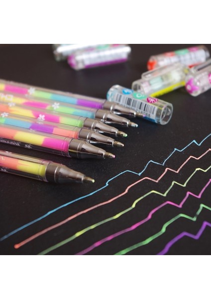 Ute Tasarım Mürekkep 6 Renk Fosforlu Kalem Işaretleyici Kırtasiye Noktası Kalem Renkli Kırtasiye Yazma Tedarik Kız Boyama Kalemleri (Yurt Dışından) modelleri