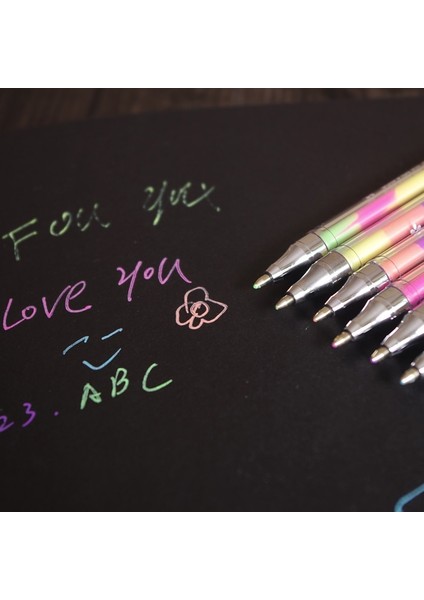 Ute Tasarım Mürekkep 6 Renk Fosforlu Kalem Işaretleyici Kırtasiye Noktası Kalem Renkli Kırtasiye Yazma Tedarik Kız Boyama Kalemleri (Yurt Dışından) fırsatları