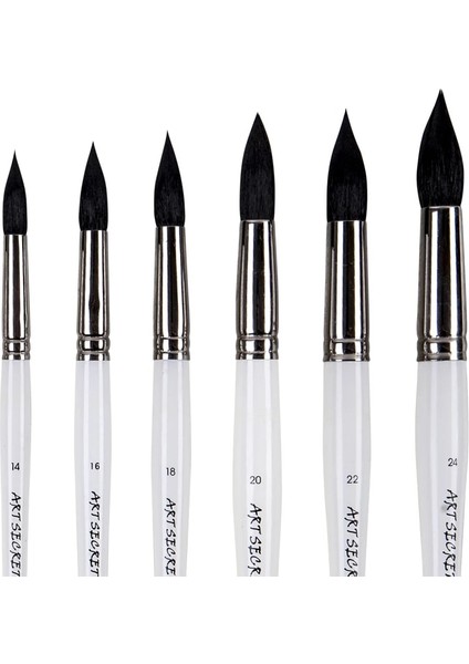 Size4 1pc Tarzı Artsecret Yüksek 25RQ Sincap Saç Ahşap Saplı Pirinç Yüksük Fırçalar Sanat Boyama Suluboya Çizim Için (Yurt Dışından) fiyatları