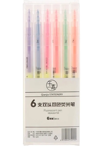 B Tarzı Et Çift Kafa Floresan Fosforlu Kalem Işaretleyiciler Pastel Cetvel Kalemi Öğrenci Okul Ofis Malzemeleri Için Sevimli Kırtasiye (Yurt Dışından)