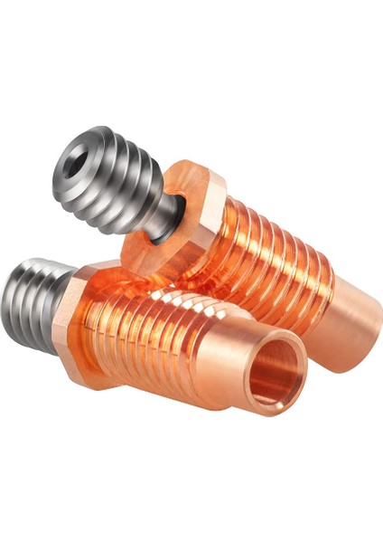 Tüm Metal Dişli Heatbreak Yükseltme Titanyum Alaşımlı ve V6 Hotend 3D Yazıcılar Için Bakır Bimetal Boğaz Memesi 3 Adet (Yurt Dışından)