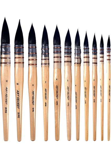 5 Numara Stili Ithal El Yapımı Sincap Saç Suluboya Boya Fırçaları Yuvarlak Fırça Kalem Sanat Boyama Seti, Guaj Washmop Sanat Malzemeleri (Yurt Dışından)