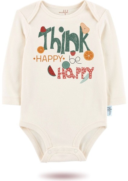 2 Li Organik "küçük ve Sevimli" Baskılı Uzun Kollu Bebek Body Zıbın UZUN-EKRU-BEJ195-134 fiyatları