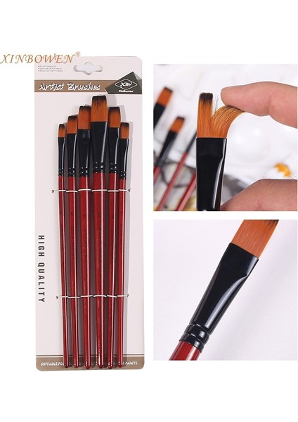 Gümüş 6 Adet Tarzı Et Naylon Saç Yağlı Boya Fırçası Yuvarlak Filbert Melek Düz Akrilik Öğrenme Sanatçılar Için Diy Suluboya Kalem Ressamlar Yeni Başlayanlar (Yurt Dışından)
