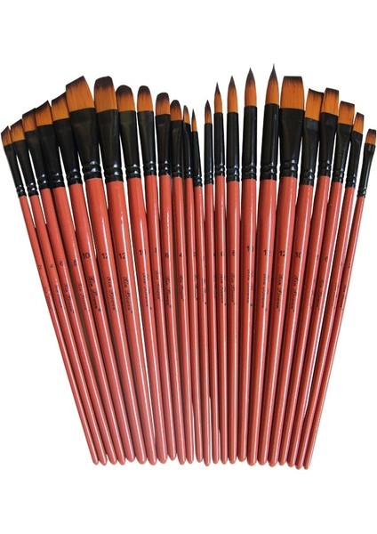 Gümüş 6 Adet Tarzı Et Naylon Saç Yağlı Boya Fırçası Yuvarlak Filbert Melek Düz Akrilik Öğrenme Sanatçılar Için Diy Suluboya Kalem Ressamlar Yeni Başlayanlar (Yurt Dışından)