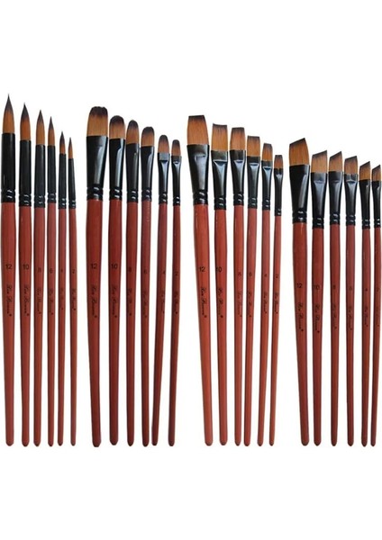 Gümüş 6 Adet Tarzı Et Naylon Saç Yağlı Boya Fırçası Yuvarlak Filbert Melek Düz Akrilik Öğrenme Sanatçılar Için Diy Suluboya Kalem Ressamlar Yeni Başlayanlar (Yurt Dışından)