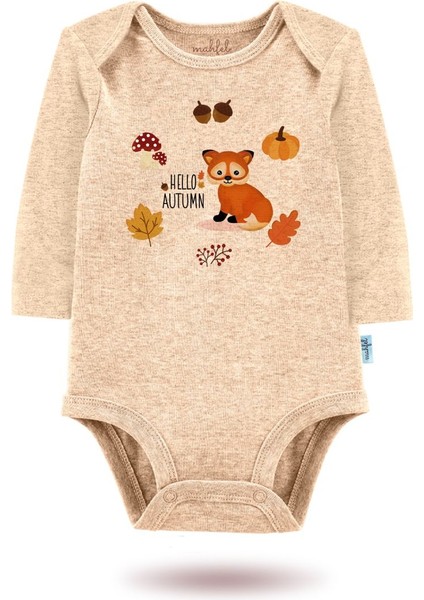 2 Li Organik "merhaba Sonbahar" Baskılı Uzun Kollu Bebek Body Zıbın UZUNBEJ-GÜNEŞ661 fiyatları