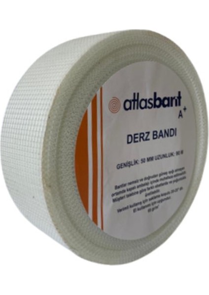 Atlas Bant Derz Bandı Yapışkanlı Alçıpan Bantı 50MM*90MT